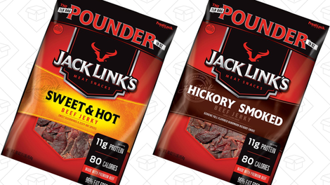Jack Links Sweet & Hot 1-Pound Beef Jerky | $13 | Amazon | After 20% couponJack Link’s Hickory Smoked 1-Pound Beef Jerky | $18 | Amazon | After 20% coupon